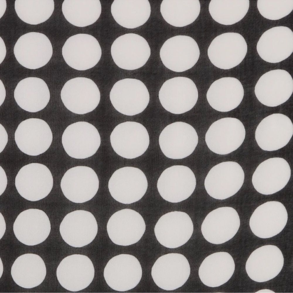 kate spade Black White Art Large Dot Oblong Fringe Hem Scarf - Picture 2 of 12